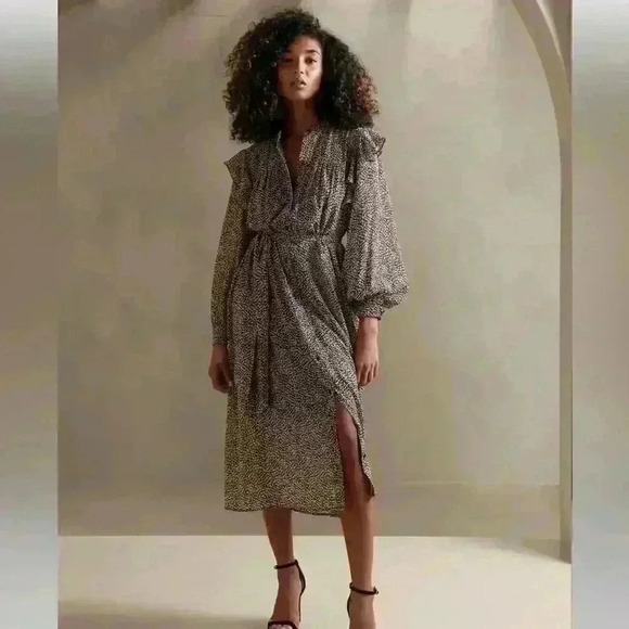 Banana Republic FLUTTER MIDI SHIRTDRESS - Picture 1 of 8